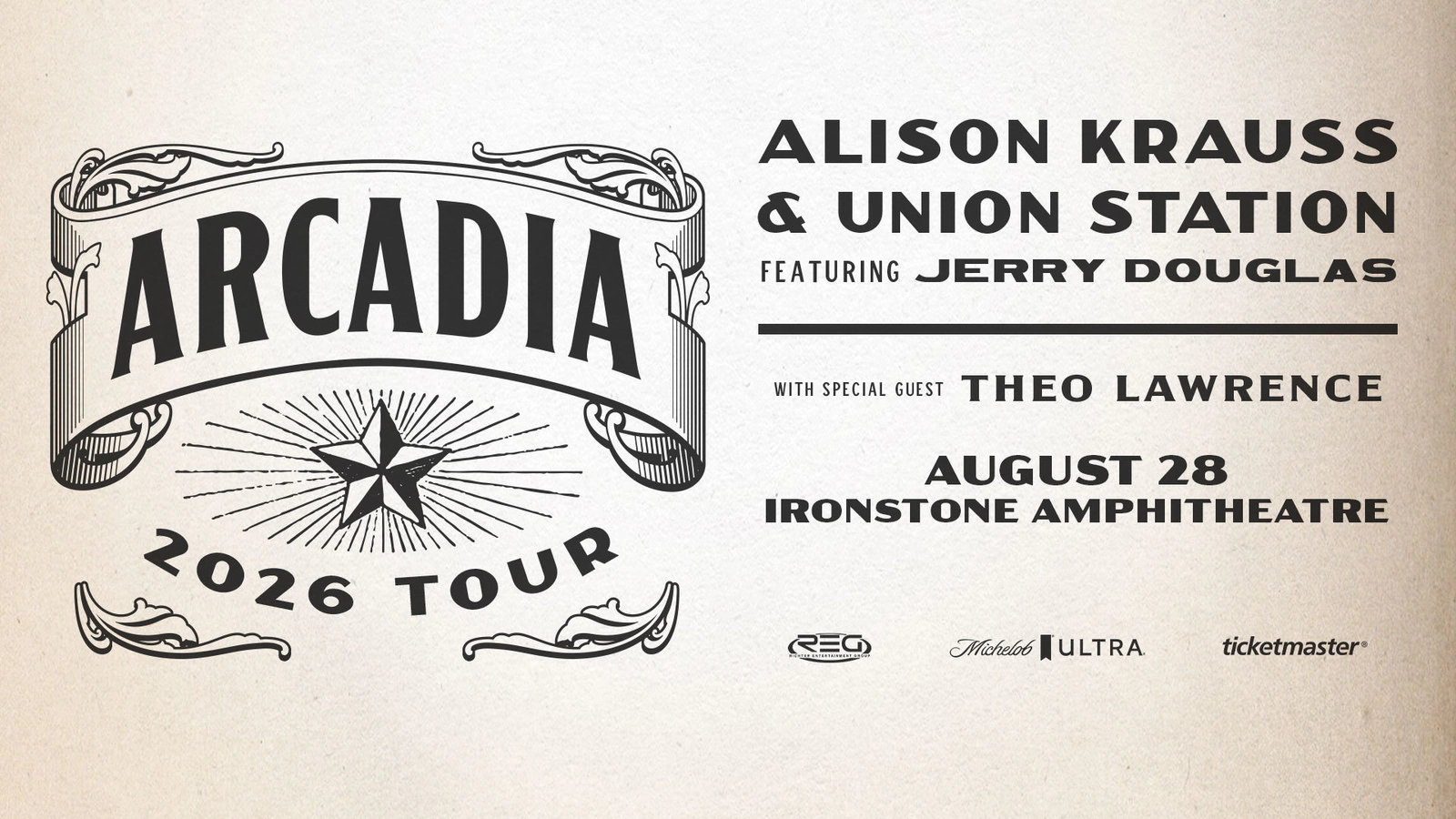 Win tickets to Alison Krauss at Ironstone Amphitheatre Murphys CA