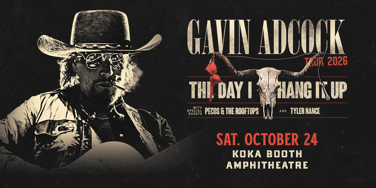 Win tickets to Gavin Adcock at Koka Booth Amphitheatre Cary NC