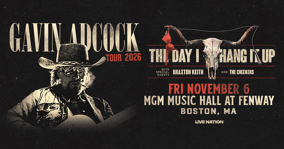 Win tickets to Gavin Adcock at MGM Music Hall Boston MA
