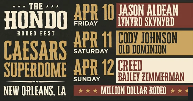 Win tickets to Hondo Rodeo Fest at Caesars Superdome New Orleans LA