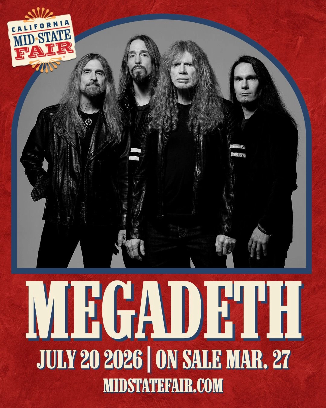 Win tickets to Megadeth at California Mid State Fair Paso Robles CA