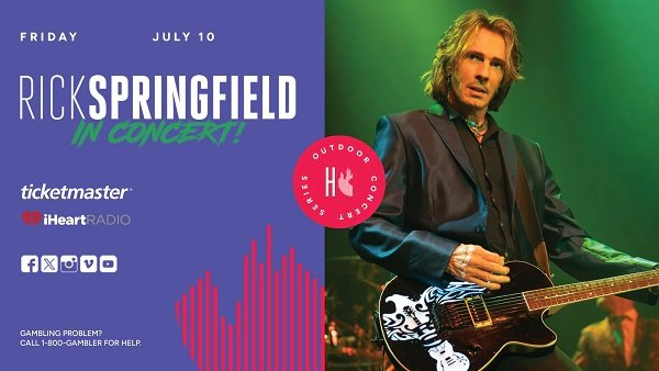 Win tickets to Rick Springfield at Hollywood Casino Penn Heroes Stage Grantville PA