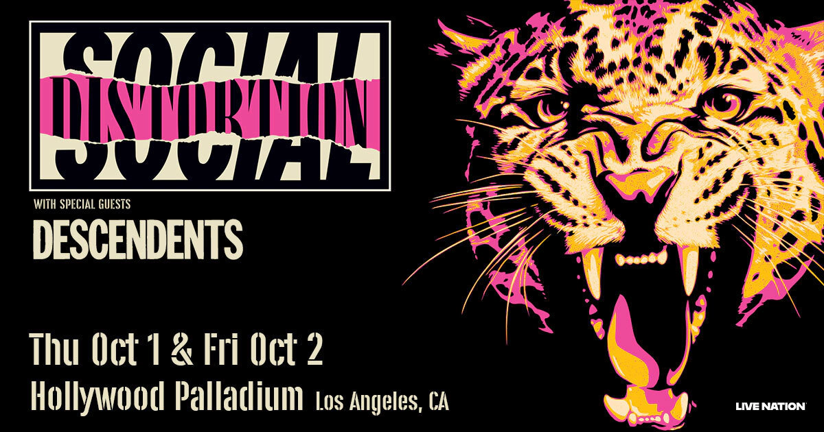 Win tickets to Social Distortion at Hollywood Palladium Los Angeles CA