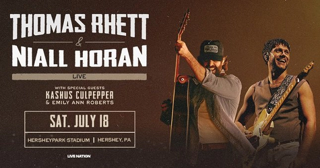 Win tickets to Thomas Rhett at HersheyPark Stadium Hershey PA