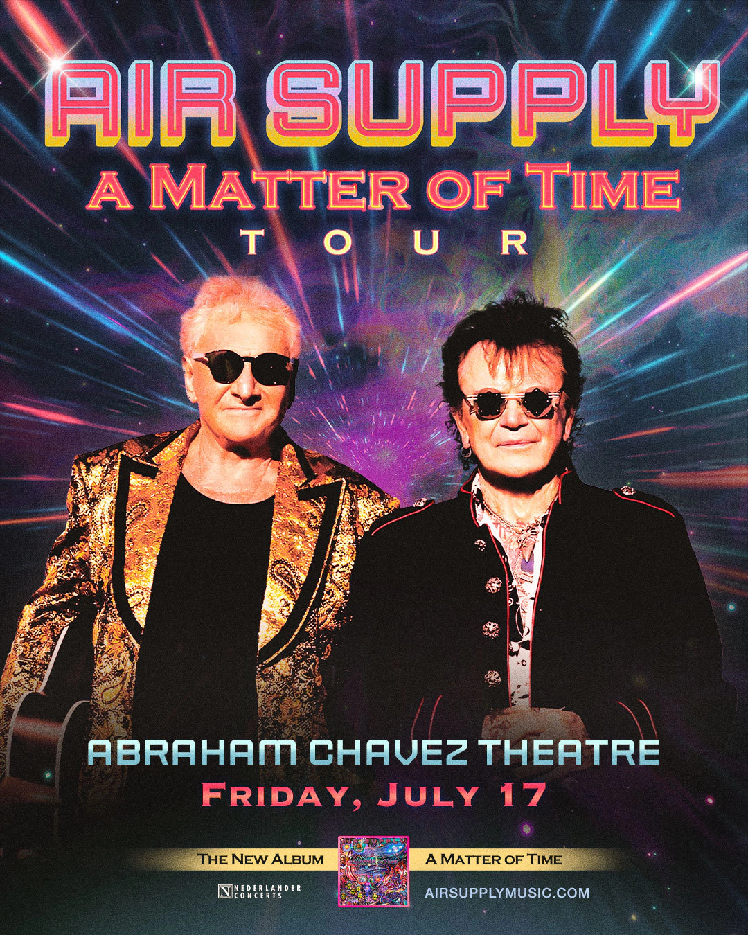Win tickets to Air Supply at Abraham Chavexz Theater  El Paso TX