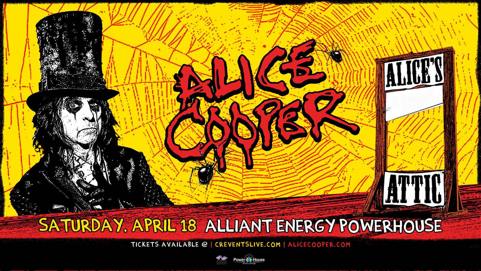 Win tickets to Alice Cooper at Alliant Energy Powerhouse Cedar Rapids IA