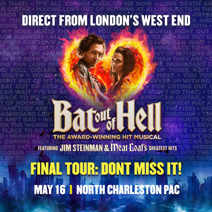 Win tickets to Bat Out of Hell: The Musical at North Charleston Performing Arts Center North Charleston SC