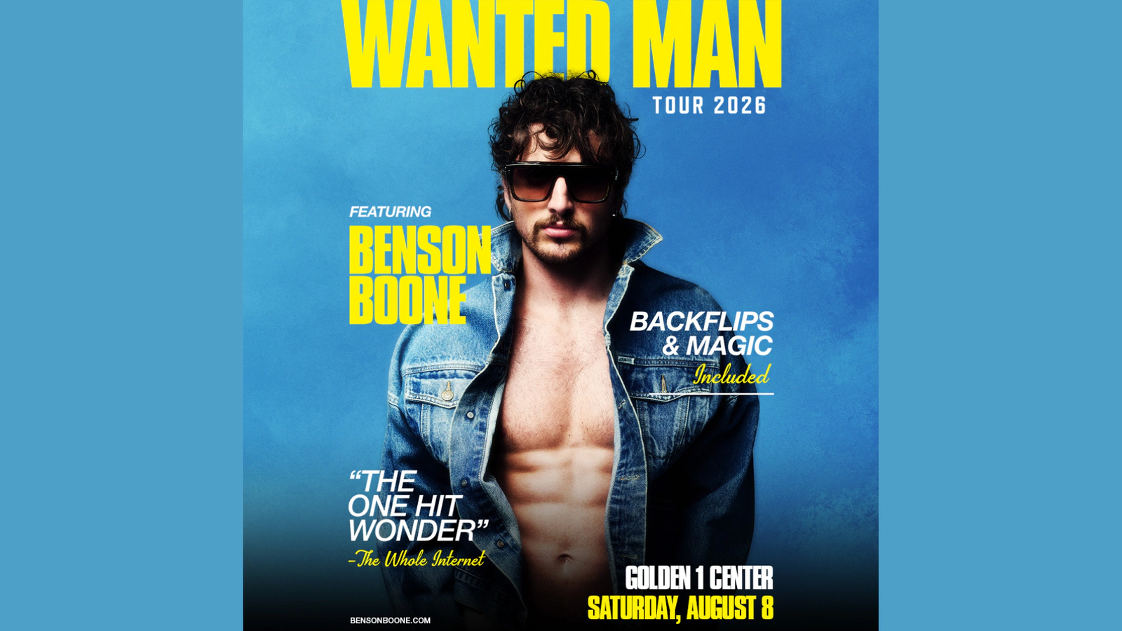 Win tickets to Benson Boone at Golden 1 Center Sacramento CA