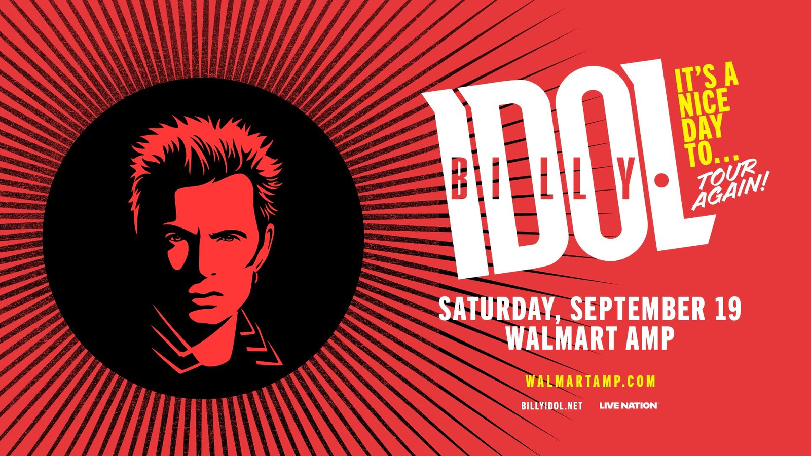 Win tickets to Billy Idol at Walmart Amp Rogers AR