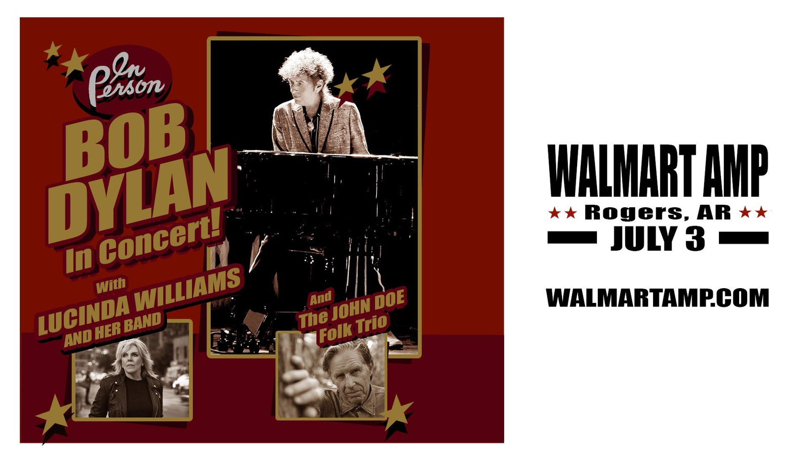 Win tickets to Bob Dylan at Walmart Amp Rogers AR