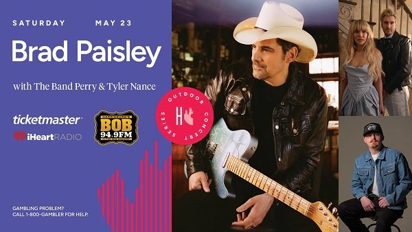 Win tickets to Brad Paisley at PENN Heroes Stage Grantville PA