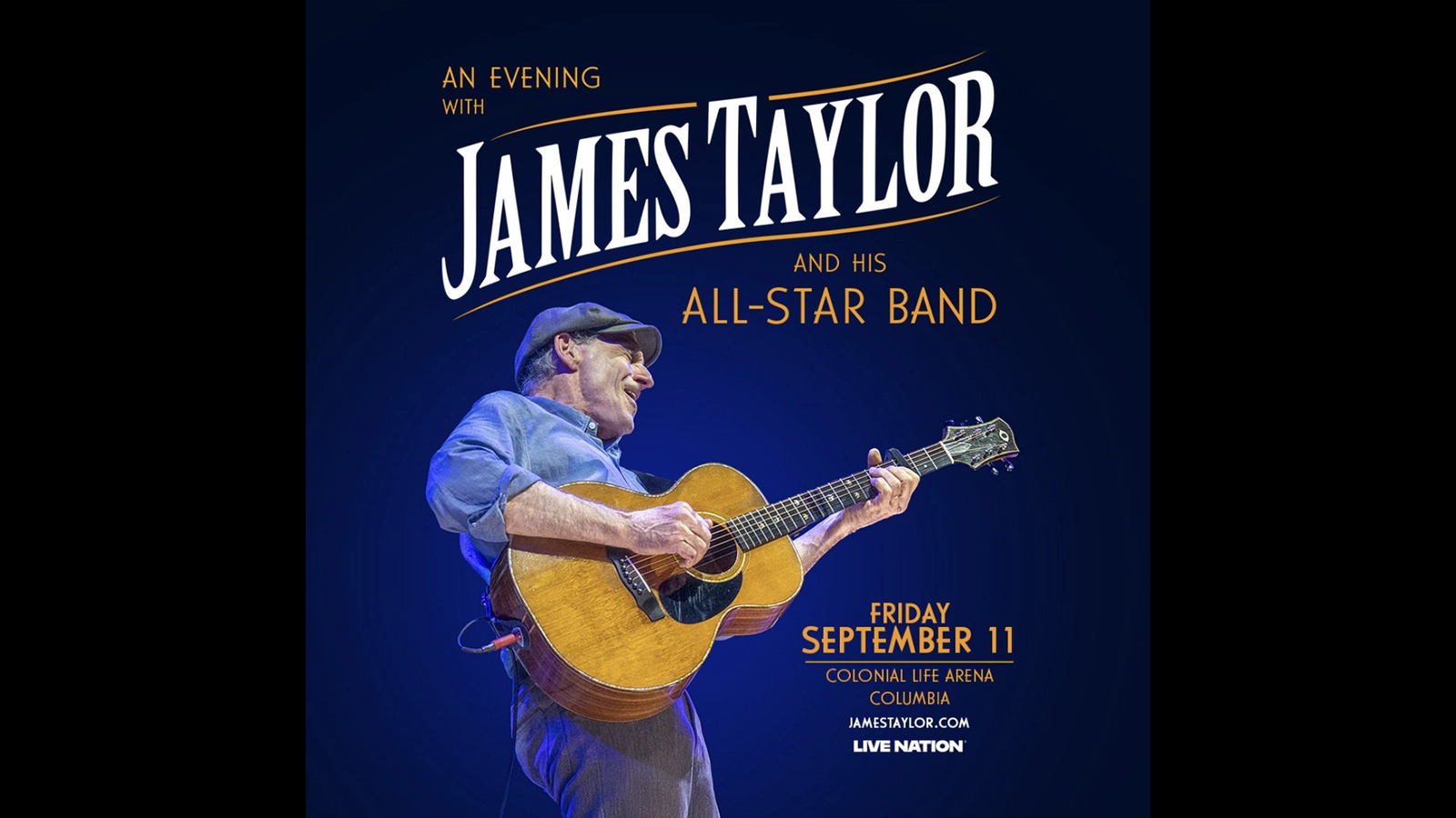Win tickets to James Taylor at Colonial Life Arena Columbia SC
