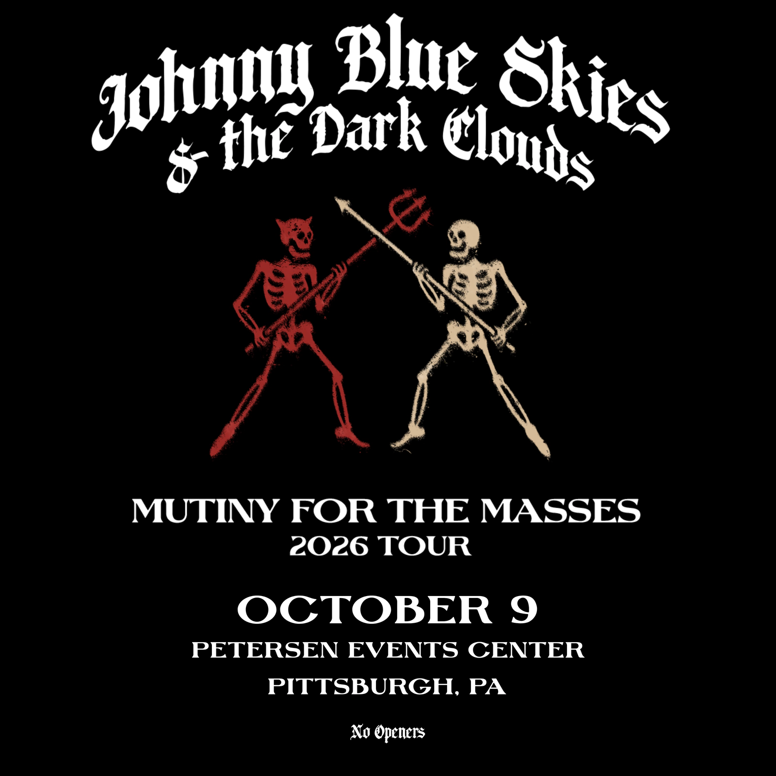 Win tickets to Johnny Blue Skies & the Dark Clouds at Petersen Events Center Pittsburgh PA