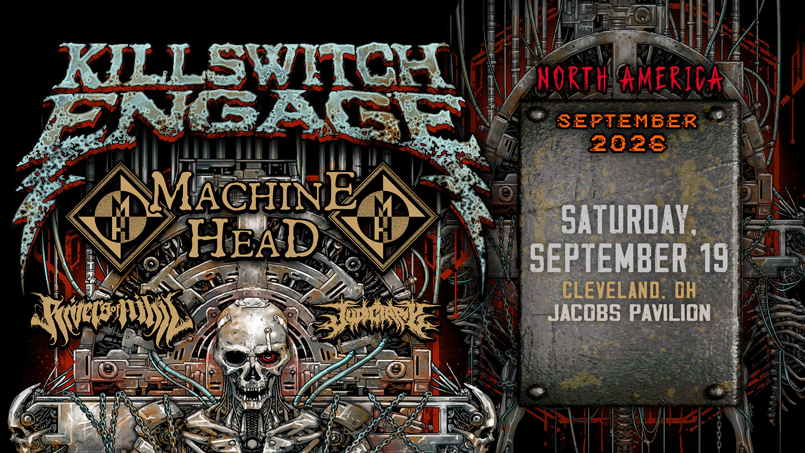 Win tickets to Killswitch Engage at Jacobs Pavilion Cleveland OH