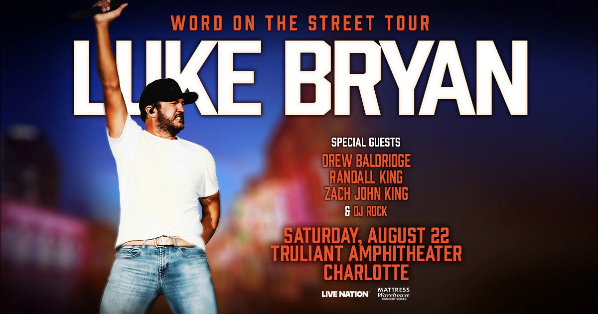 Win tickets to Luke Bryan at Truliant Amphitheater Charlotte NC