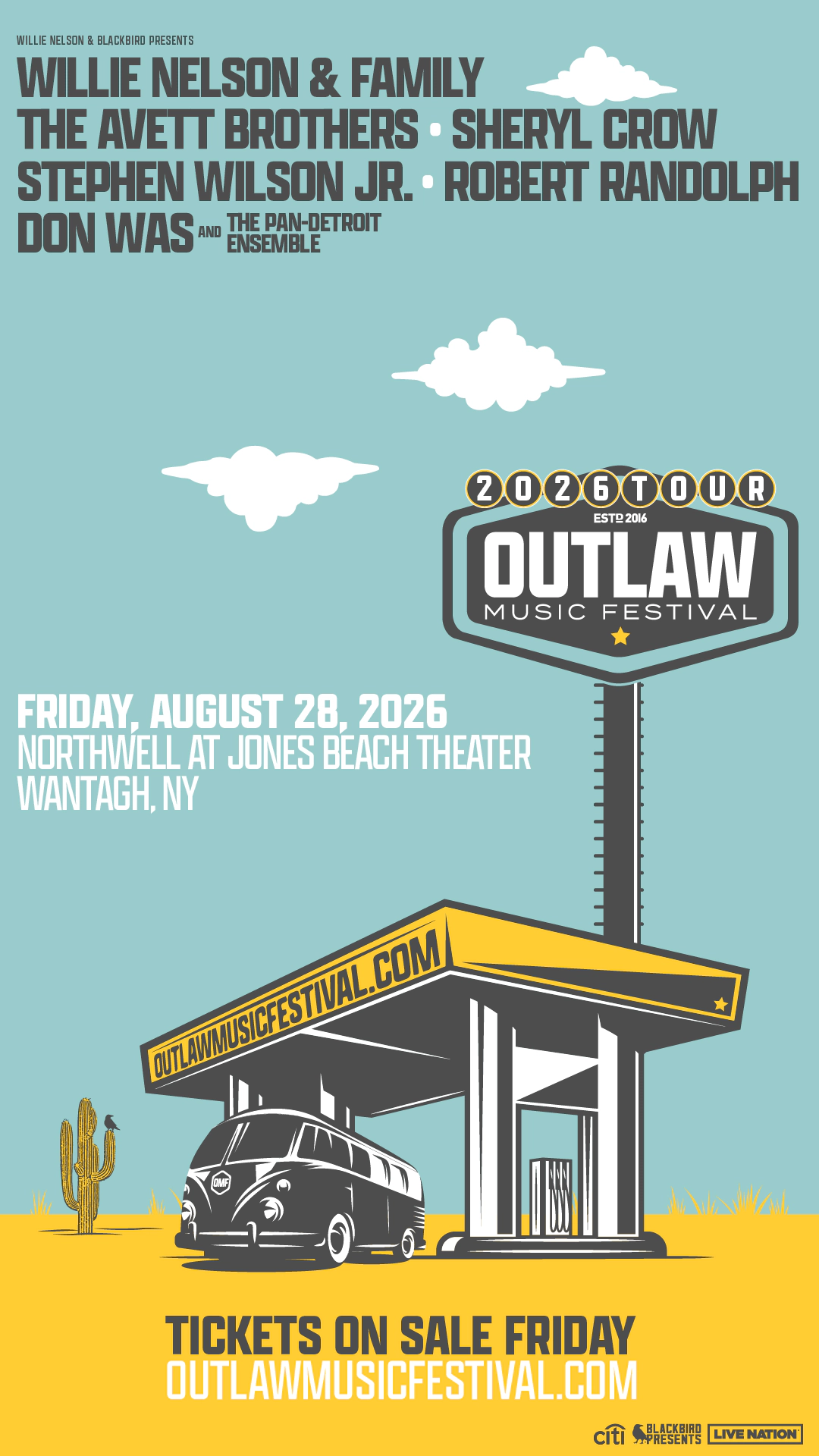 Win tickets to Outlaw Music Festival at Northwell at Jones Beach Theater Wantagh NY
