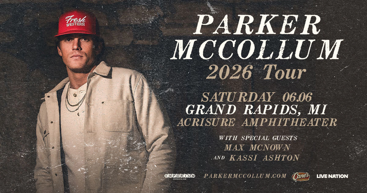 Win tickets to Parker McCollum at Acrisure Amphitheater Grand Rapids MI