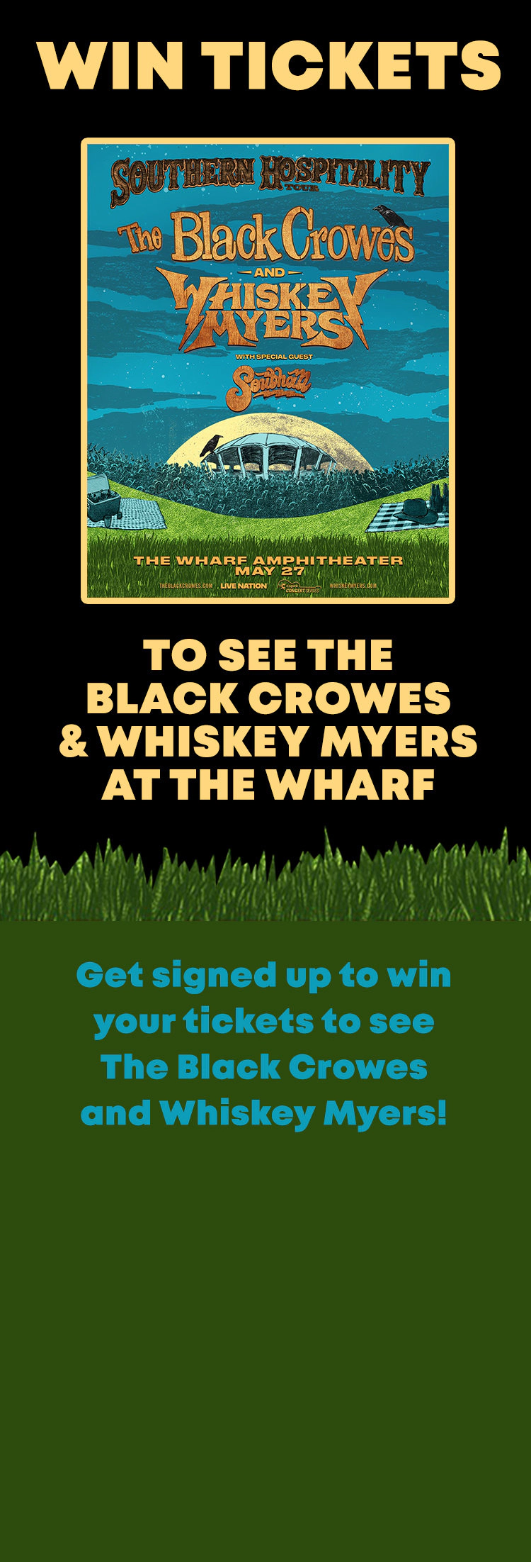 Win tickets to The Black Crowes at The Wharf Amphitheater Orange Beach AL