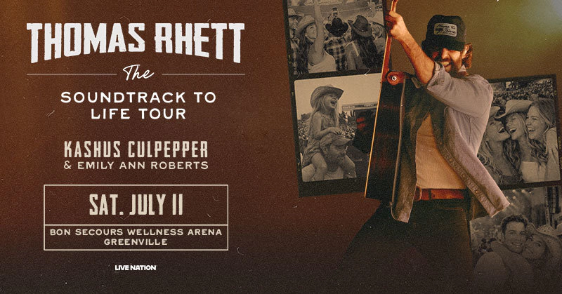 Win tickets to Thomas Rhett at Bon Secours Wellness Arena Greenville SC