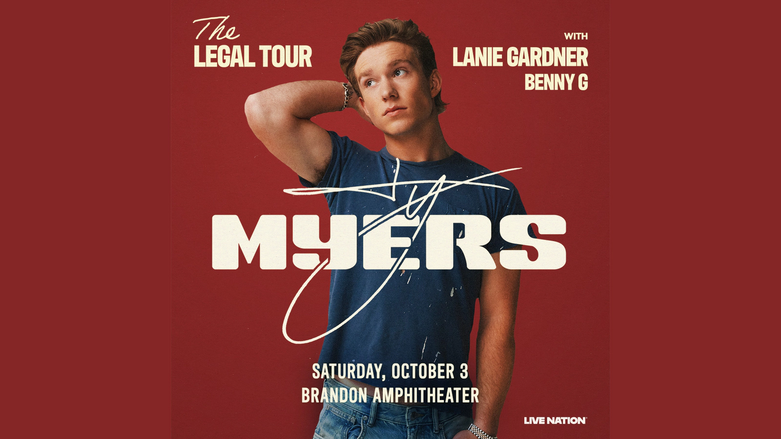 Win tickets to Ty Myers at Brandon Amphitheater Brandon MS