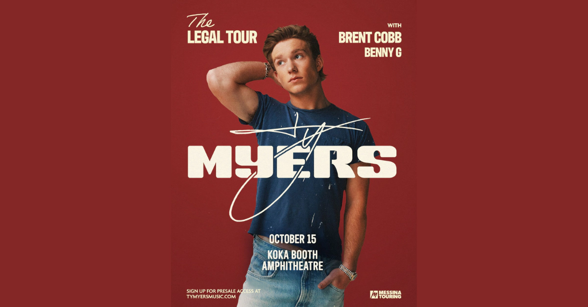 Win tickets to Ty Myers at Koka Booth Amphitheatre Cary NC
