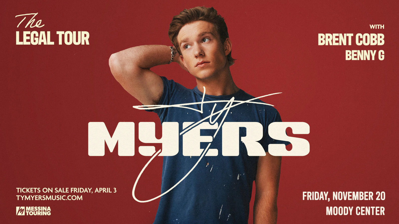 Win tickets to Ty Myers at Moody Center Austin TX