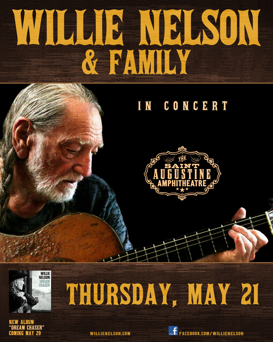 Win tickets to Willie Nelson at St. Augustine Amphitheatre St. Augustine FL
