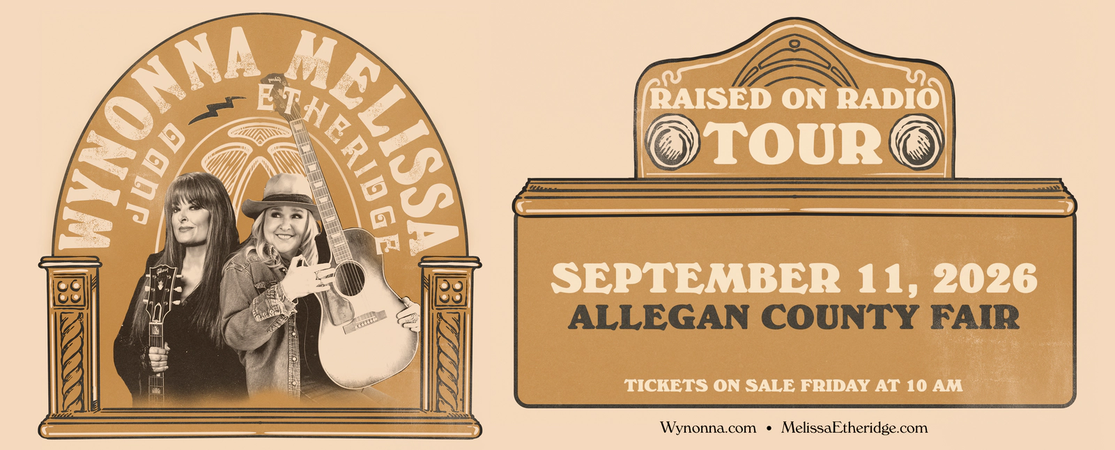 Win tickets to Wynonna Judge & Melissa Etheridge at Allegan County Fair Allegan MI